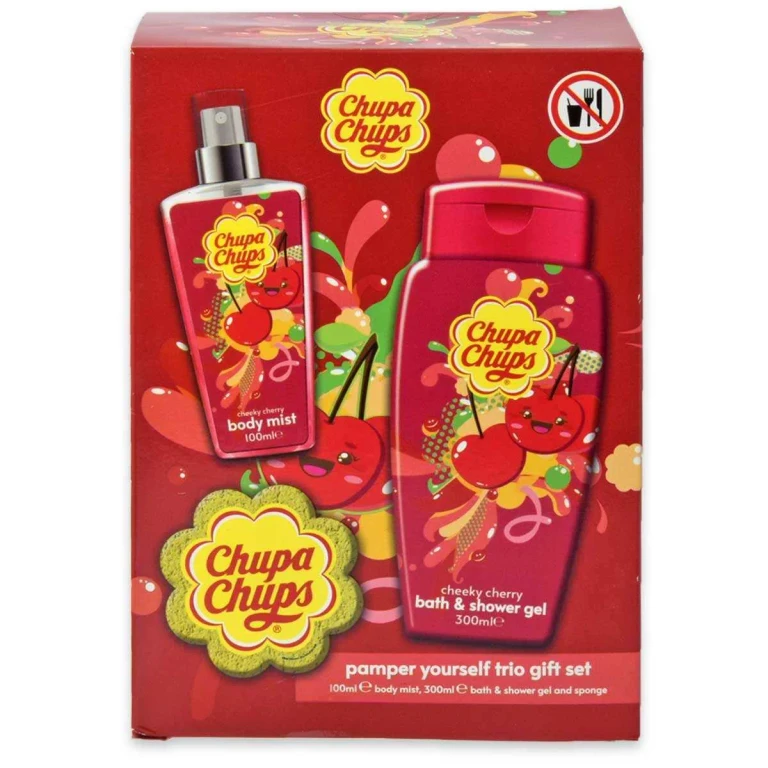 Bagnoschiuma Ciliegia 300 ml + Acqua Profumata 100 ml + Spugna Set per il Bagno