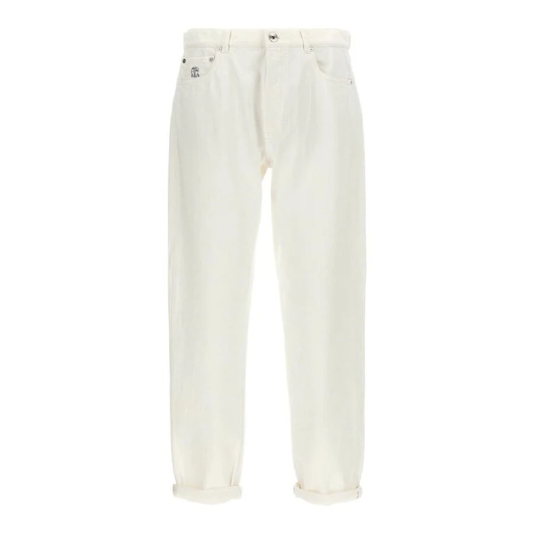 Off White Relaxed Cotton Trousers