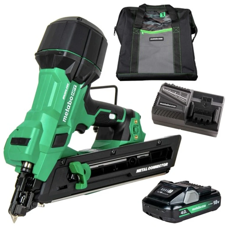 18V MultiVolt Brushless Lithium-Ion 1-1/2 in. Cordless Metal Connector Nailer Kit (4 Ah)