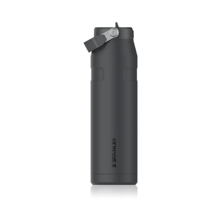 IceFlow™ Flip Straw 2.0 Bottle Stainless Steel Water Bottle Black 2.0 1060 ml