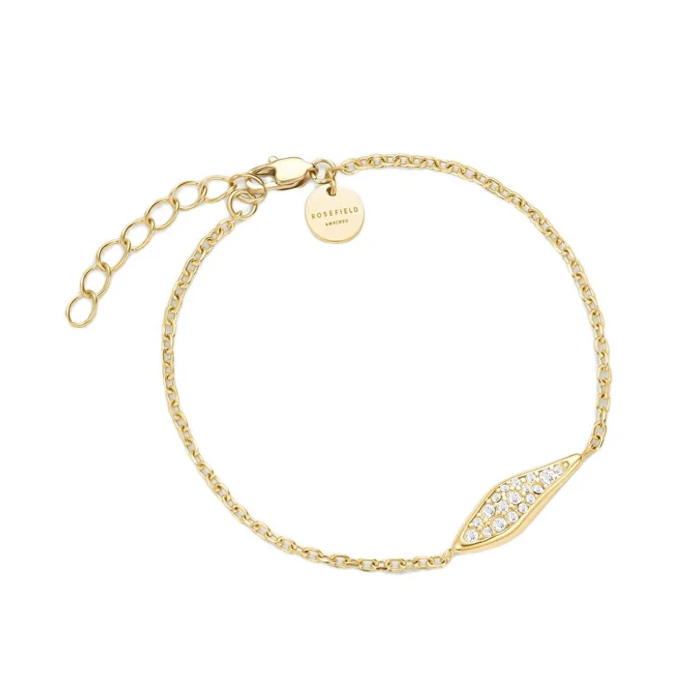 Gold-Plated Bracelet Matched With Pavé Crystals Jbplg-J1238
