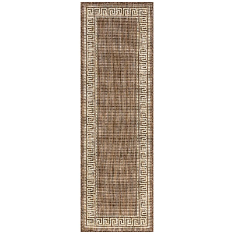 Giovanna Brown 3 x 10 Indoor-Outdoor Runner Area Rug