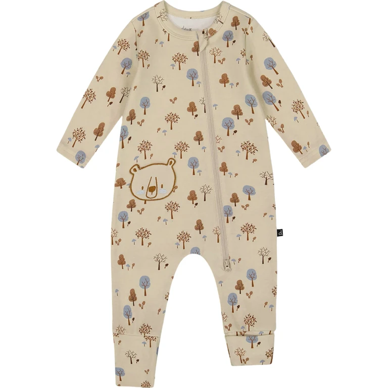 Beige Tree Organic Cotton Zipped Romper - Baby Boy