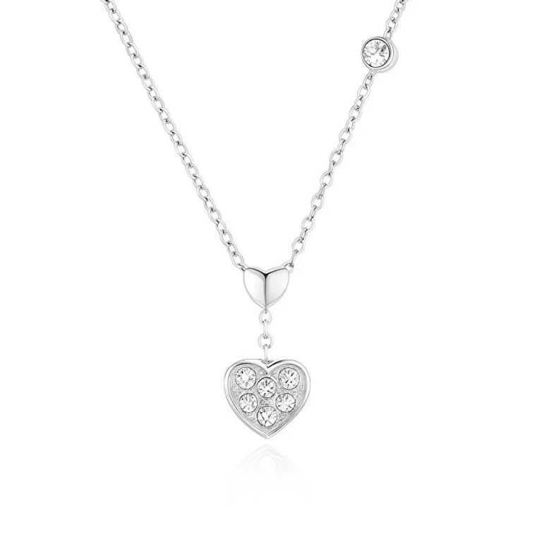 Romantic Necklace in Steel with Crystals Vsn028S