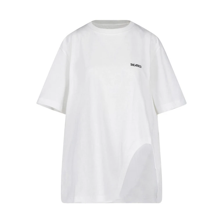T-shirt blanc en coton oversize The Attico