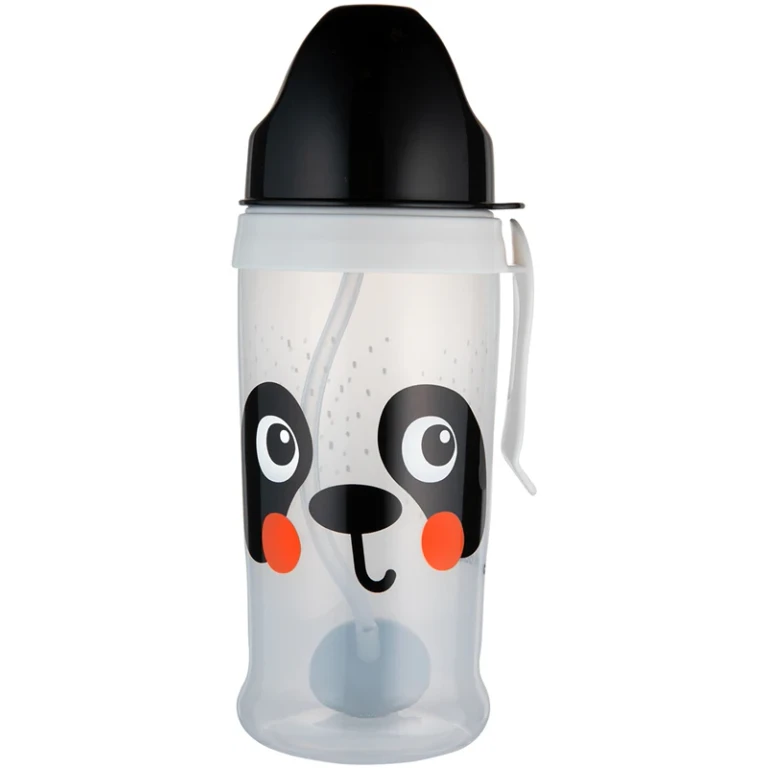 BabiesBoo Sport Cup Sports Bottle with Straw and Weights Panda 350 ml