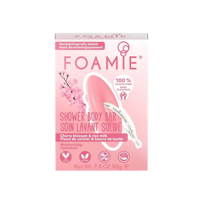 Doccia gel idratante Cherry Kiss con fiori di ciliegio e latte di riso (Sapone doccia solido)