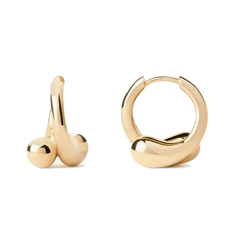 Modern Gold-Plated Hoop Earrings Essentials Ar01-C85-U
