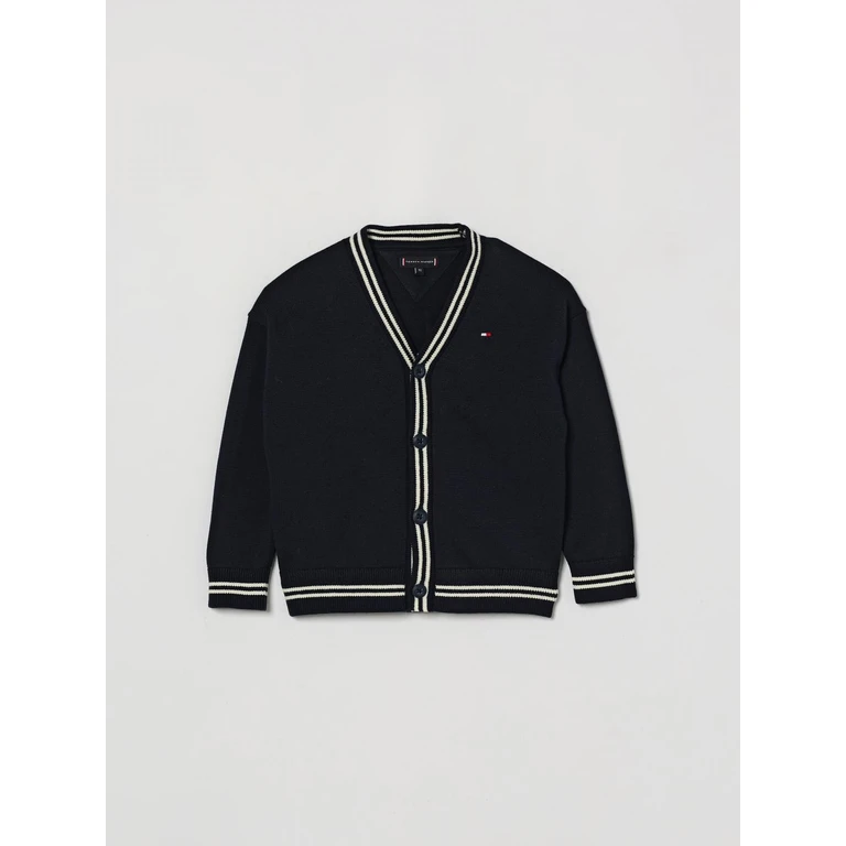 Boy's V-Neck Cotton Cardigan with Flag Logo (KB0KB10427C1G)