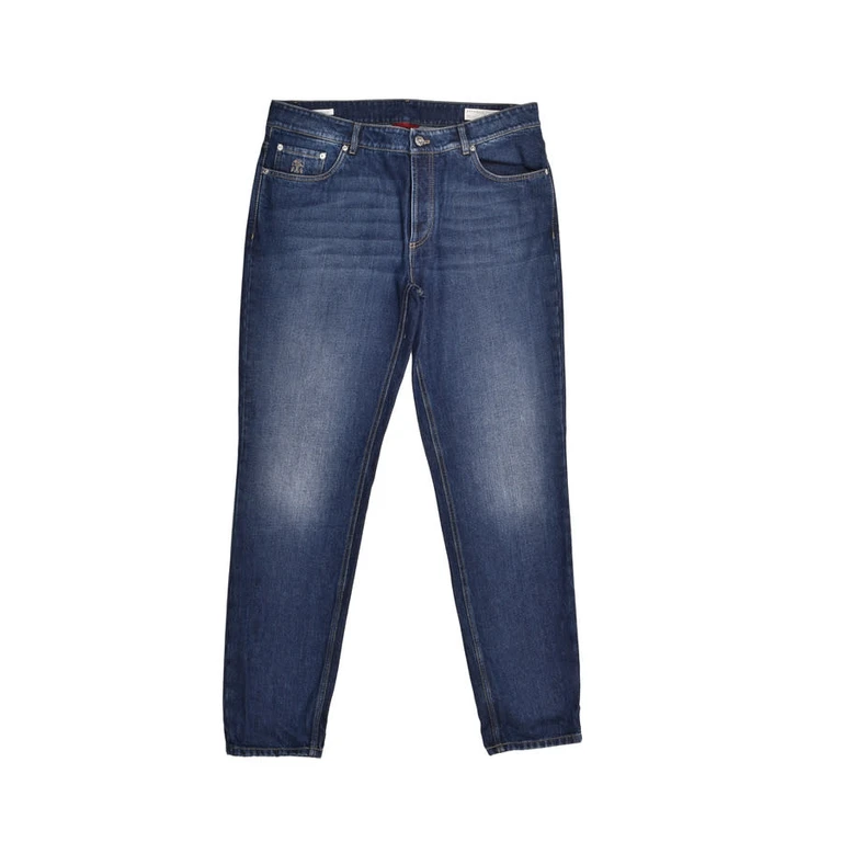 Dark Denim Five-Pocket Jeans