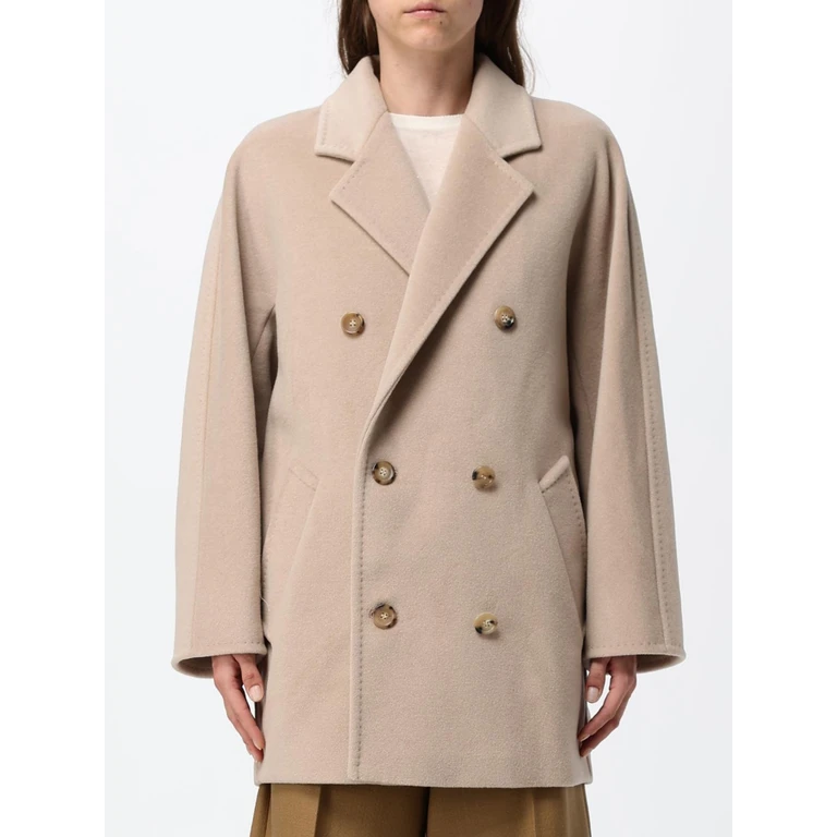 Double-Breasted Wool Caban Coat with Relaxed Fit and Lapel Collar (2621086021600032)