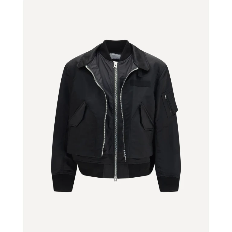 Cotton chino and nylon twill double Jacket Male 2