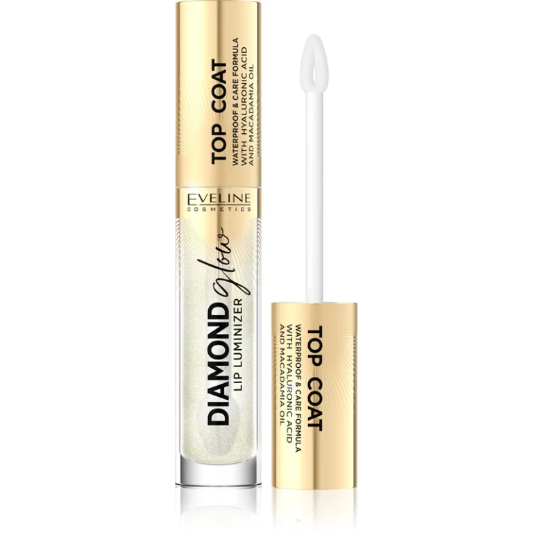 Diamond Glow Lip Gloss With Hyaluronic Acid Color 12 Top Coat 4.5 Ml