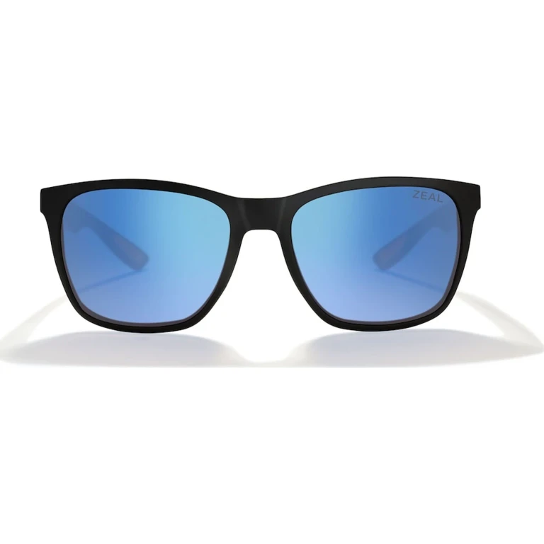 Fremont Polarized Sunglasses - Matte Black - Horizon Blue Lens - Unisex