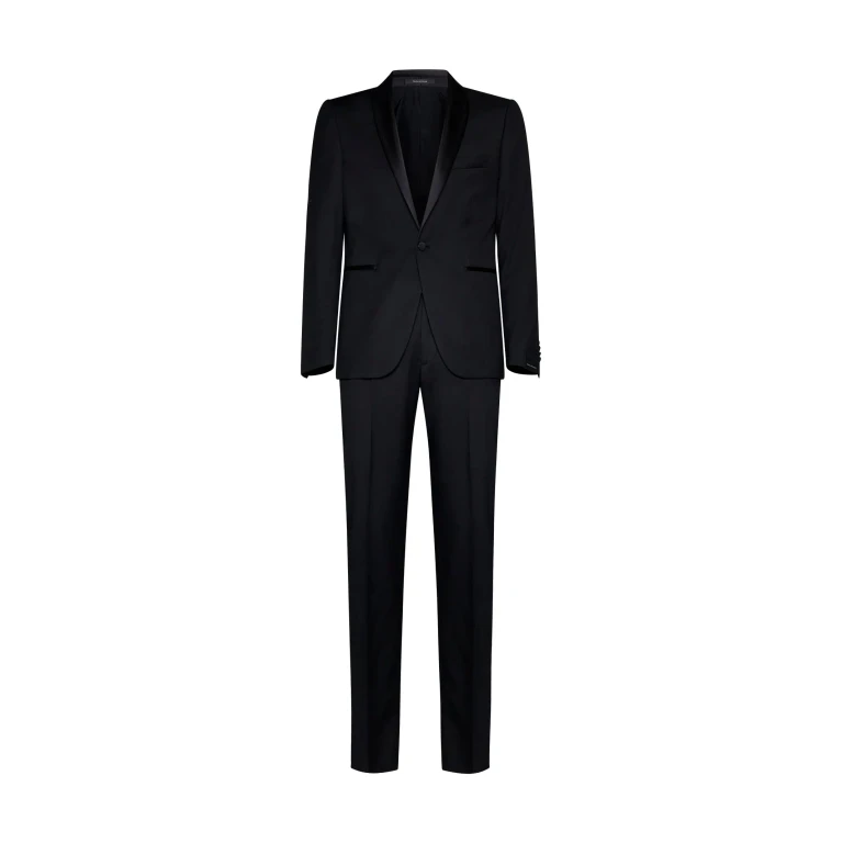 Wool Tuxedo With Satin Shawl Lapels