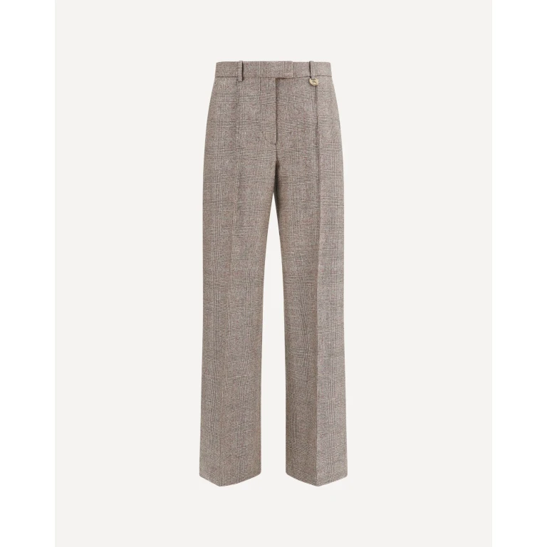 Tailored linen and wool-blend Pants Female 8