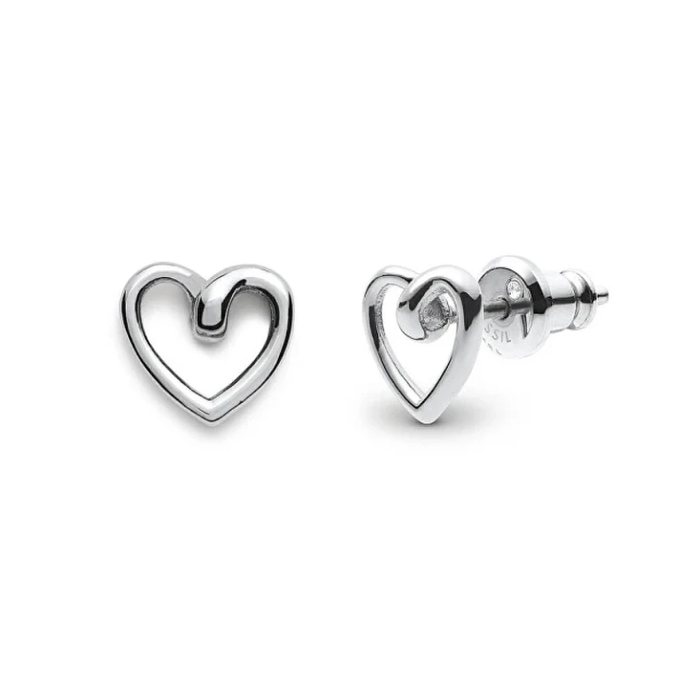 Delicate Heart-Shaped Earrings in Steel Sawyer Jof00608040
