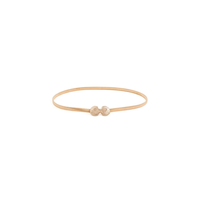 Shell Chain Stretch Belt Gold One Size