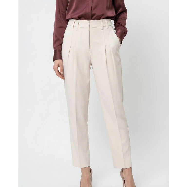 Wolight Beige Tapered Trousers
