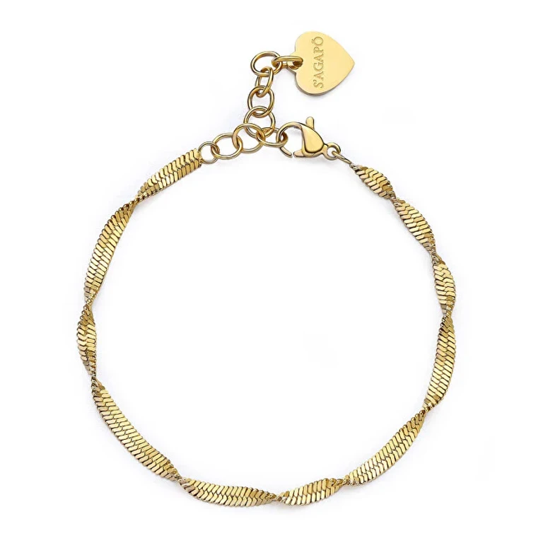 Elegante Gold-Plated Bracelet Hádek Chunky Shk52