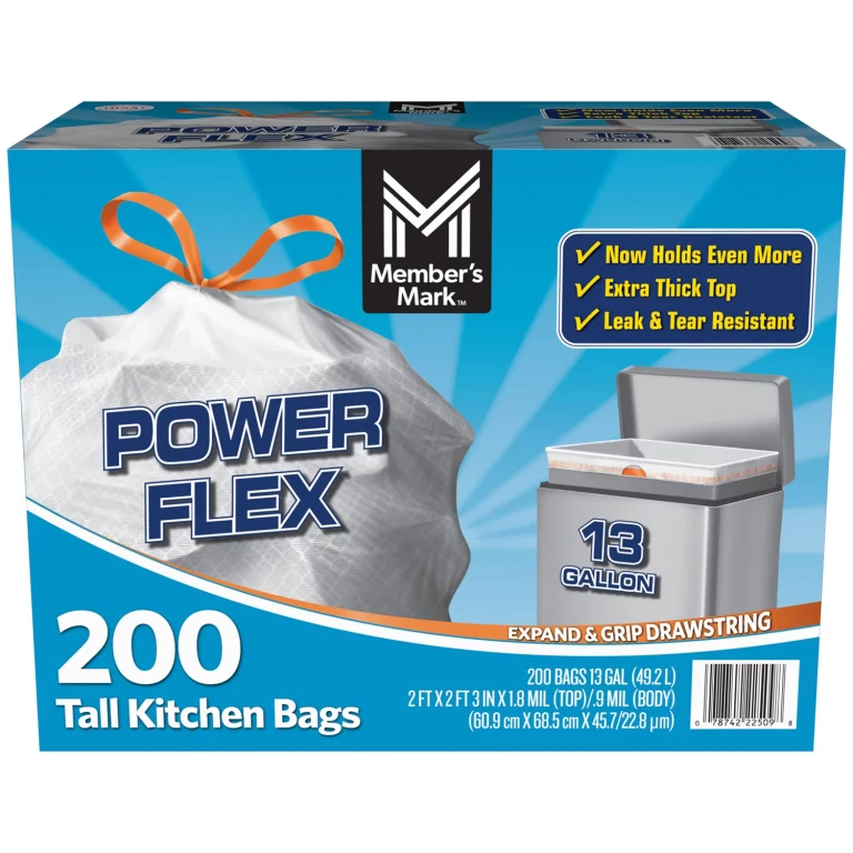 Power Flex 13-Gallon Tall Kitchen Trash Bags, 200 ct.