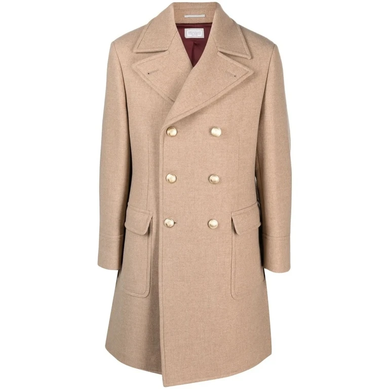 Light Camel Wool Double Breasted Jacket