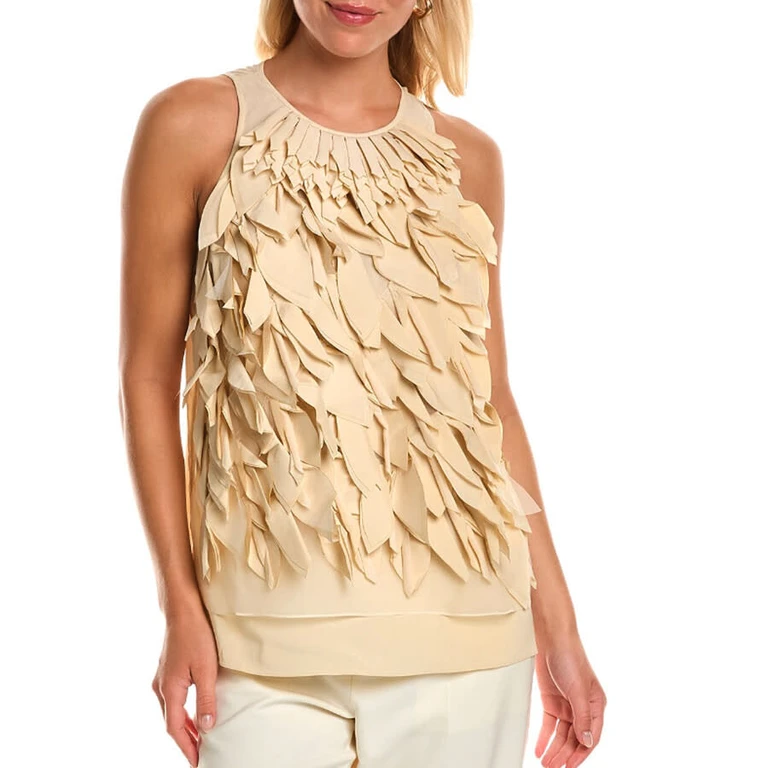 Wobeige Silk Sleeveless Top
