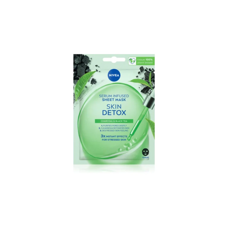 Infusing fabric mask with detoxifying serum for the skin 1 piece