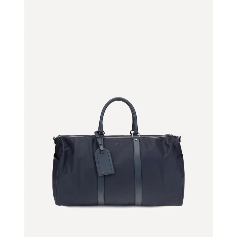 Leather-trim Travel Duffle Bag Male UNI