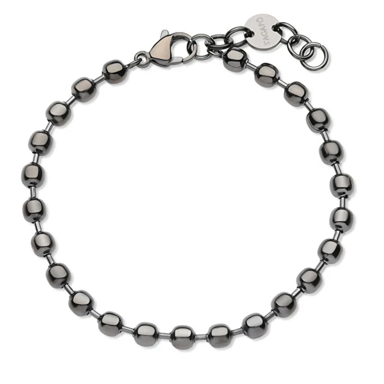 Ripple Steel Bead Bracelet Srp68 For Men