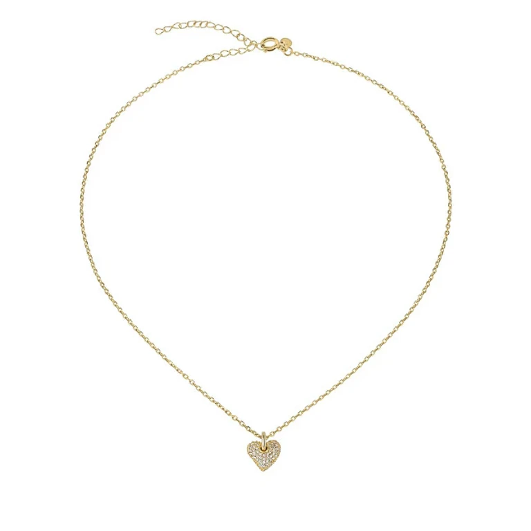 Delicate Gold Plated Darling Heart Necklace TJ3156