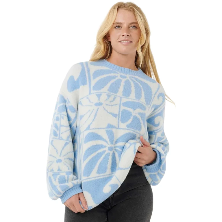 Artist Of The Search Ty Williams Jacquard Crew Neck Sweater - Women's