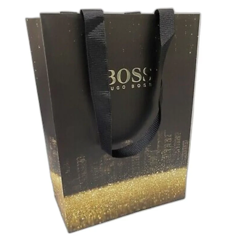 , Boss, GWP Cardboard bag, black, 25 x 18 x 9 cm