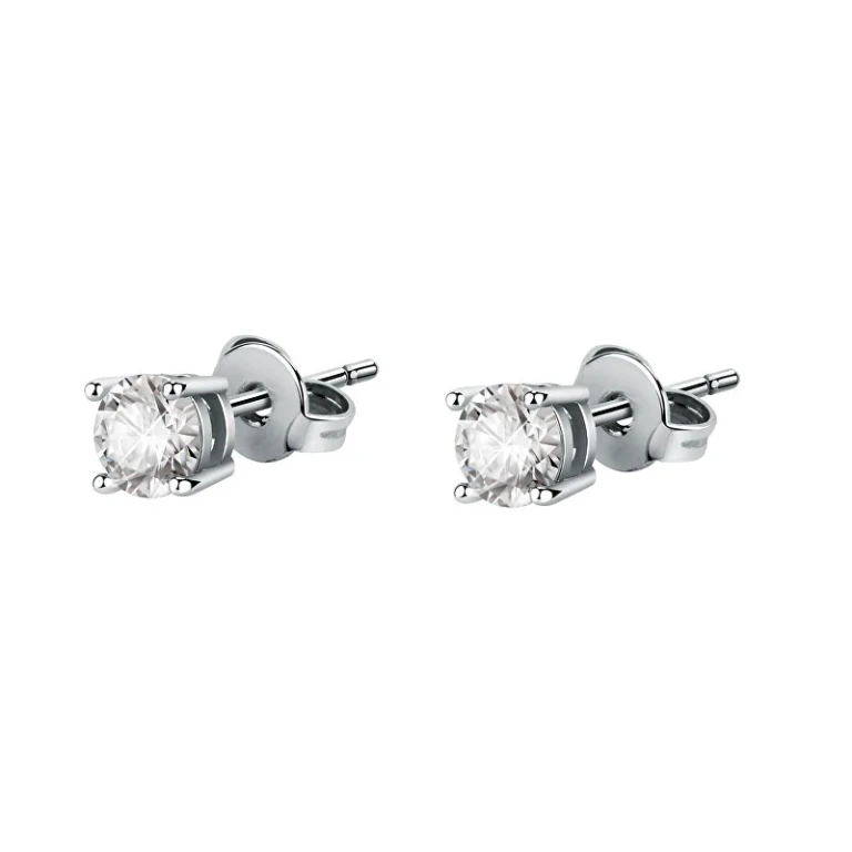 Steel Stud Earrings With Crystal Lps01Ayq127