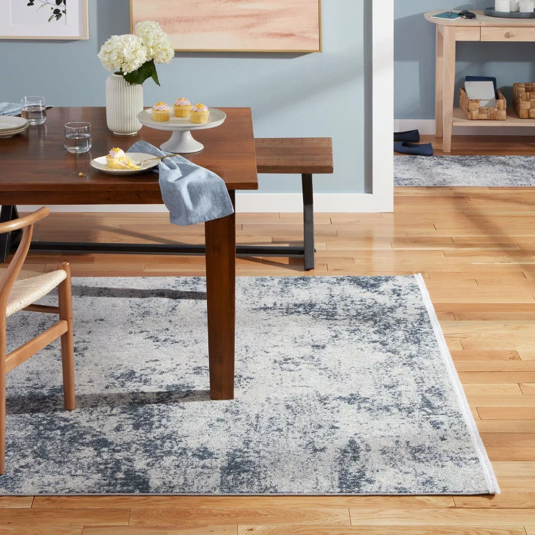 Town & Country Everyday Rein Everwash Area Rug:- 7'10'x10'2', Blue/Grey