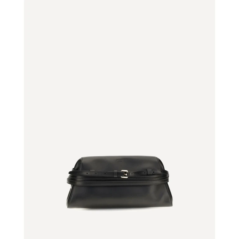 Leather Clutch with buckle detail Female UNI