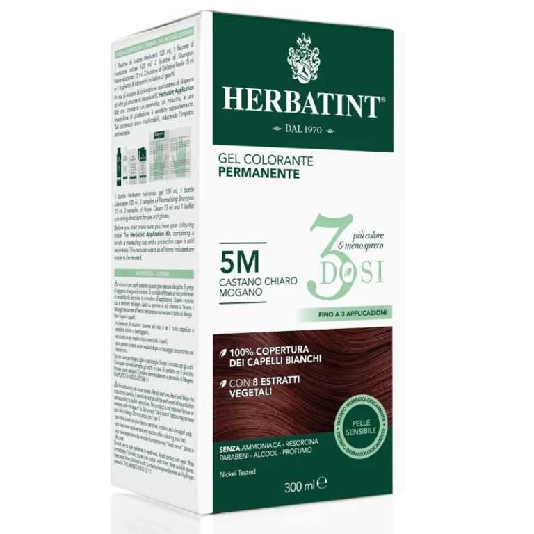 Permanent Coloring Gel 5M 3 Doses Herbatint 300ml
