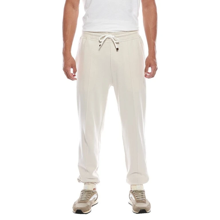 Cream Tailored Athletic Trousers