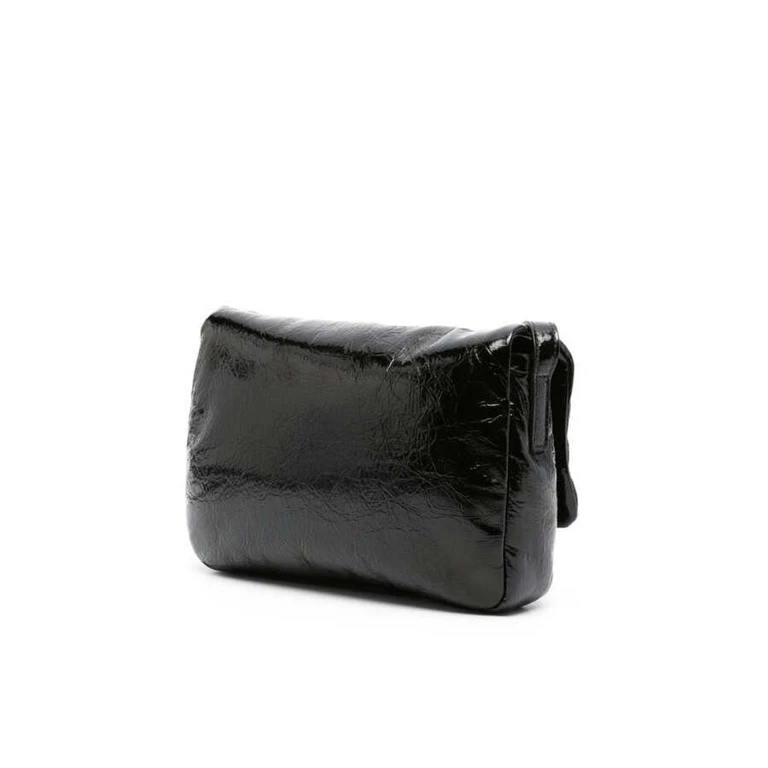 Soft Palm Bridge Logo Shoulder Bag Black >