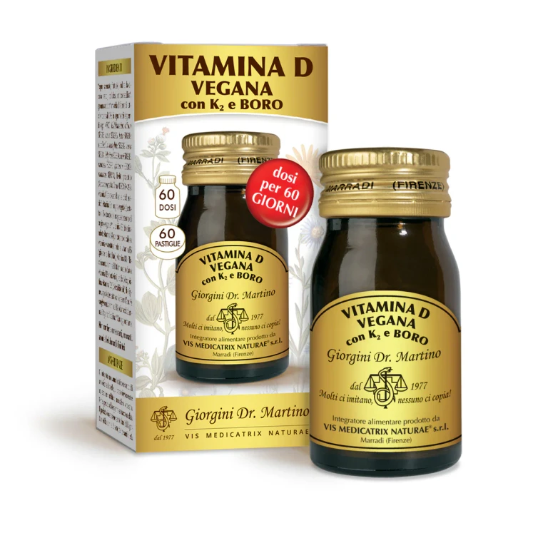 vegan vitamin d with k2 and boron 30 g - 60 tablets 500 mg