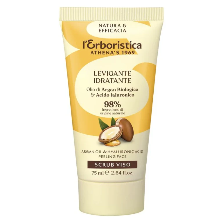 Erboristica Smoothing Moisturizing Face Scrub Argan Oil And Hyaluronic Acid 75 Ml