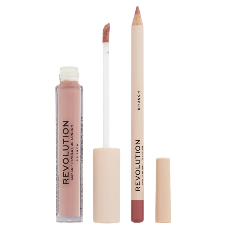 Set Makeup Revolution: Liquid Lipstick Makeup Revolution Brunch 3 ml + Precision Lip Pencil Makeup Revolution Brunch 1 g