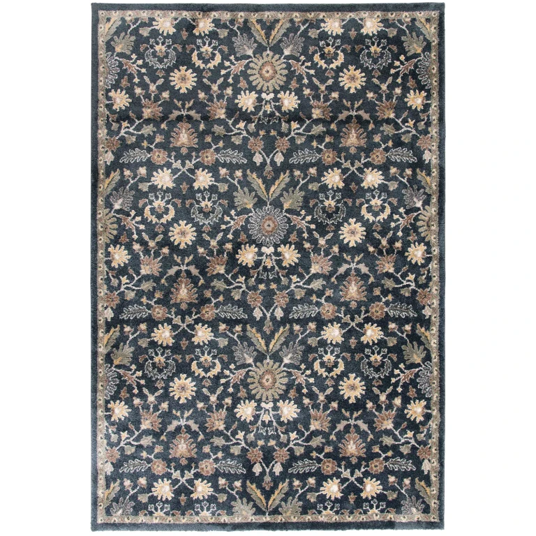 Cozy Plush Area Rug, Assorted Designs and Sizes:- 9'10'x12'10', Denim/Sage