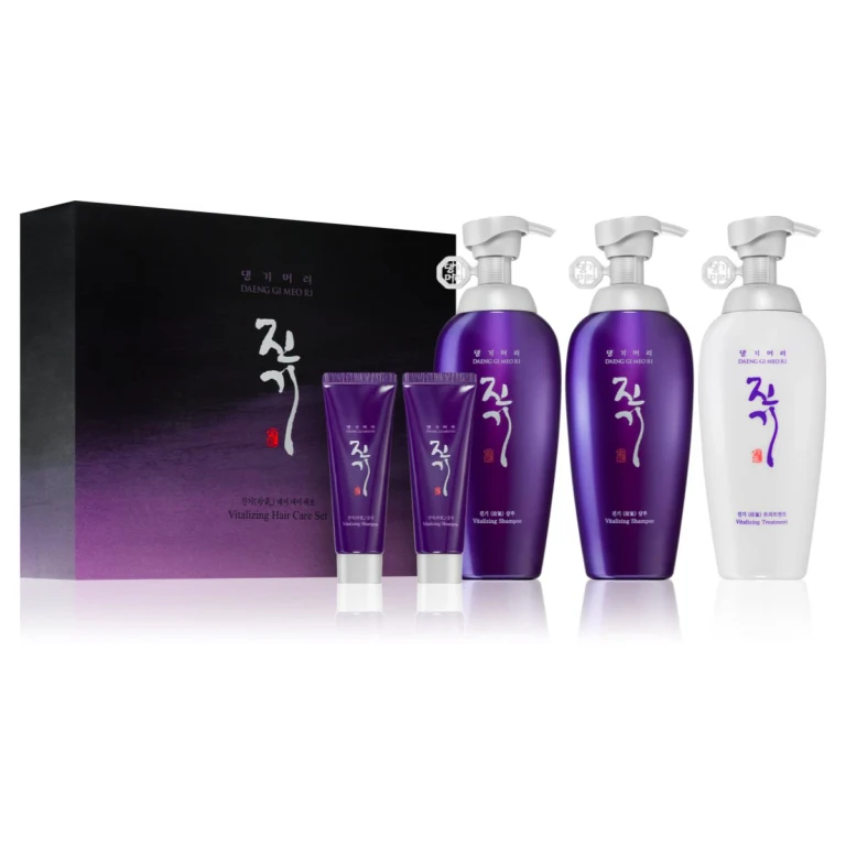 Jin Gi Hair Gift Set Strengthening and Revitalizing Shampoo for Dry and Brittle Hair 2x500 + 2x50 ml + Revitalizing Conditioner to Nou
