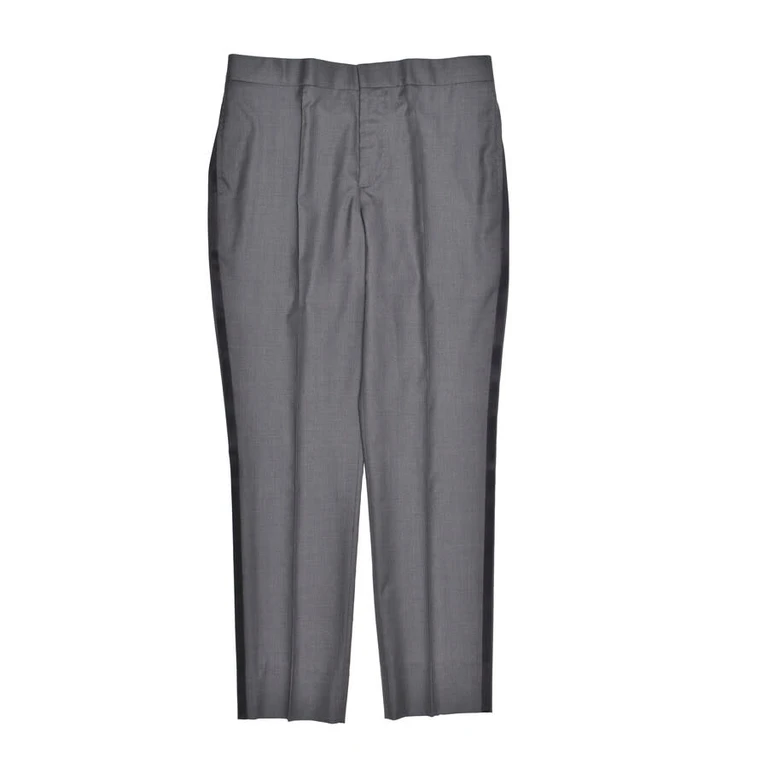 Grey Virgin Wool Tuxedo Trousers