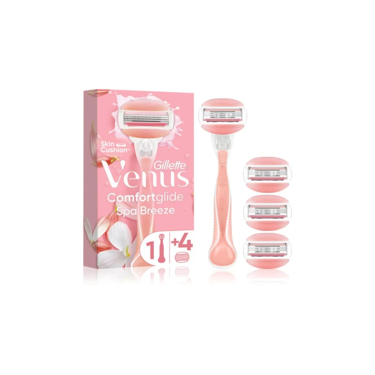 Venus Comfortglide Spa Breeze Women's Razor + 4 Piece Replacement Blades