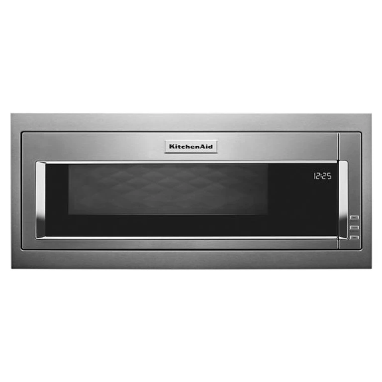 1000 Watt Built-In Low Profile Microwave w/ Slim Trim Kit in Steel
