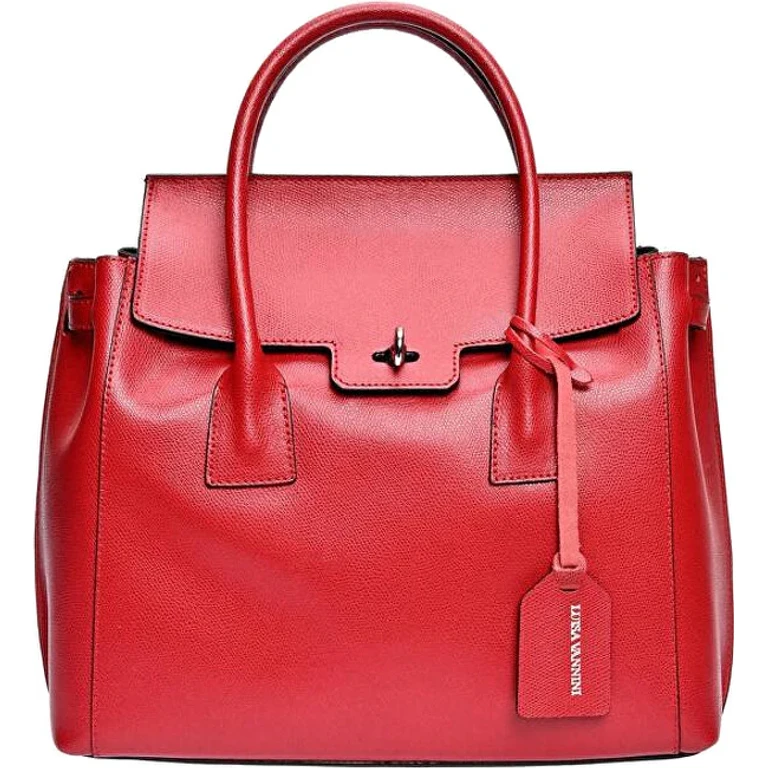 Women's Leather Handbag 4179 red