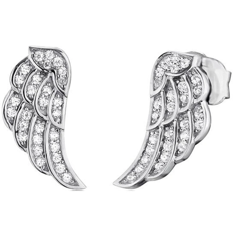Silver Wings Earrings with Zirconia ERE-LILWING-ZI