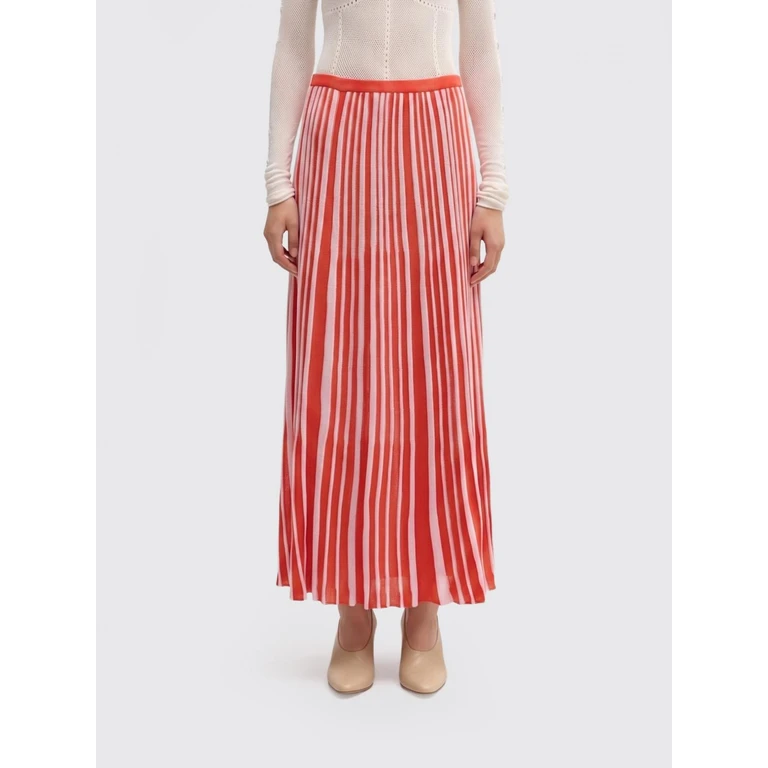 Pleated Viscose Blend Skirt (M26E1ACMN006MN13306)